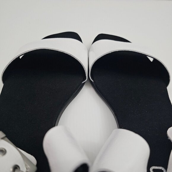 NEW Munro Meena Sandal Womens 9.5 White Patent Leather Comfort Cushioned Walking - Picture 11 of 14